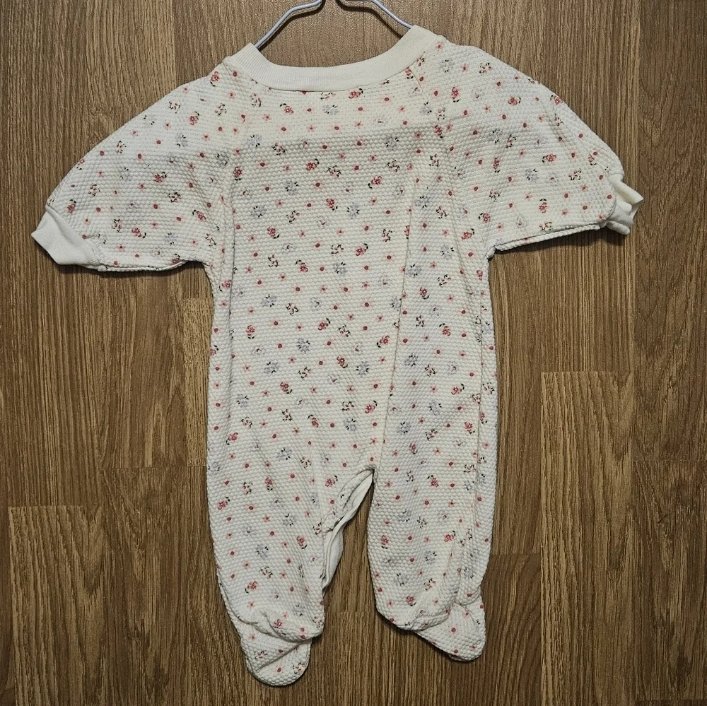 Vintage Small Steps Floral Kids One Piece Size 0 to 3 Months